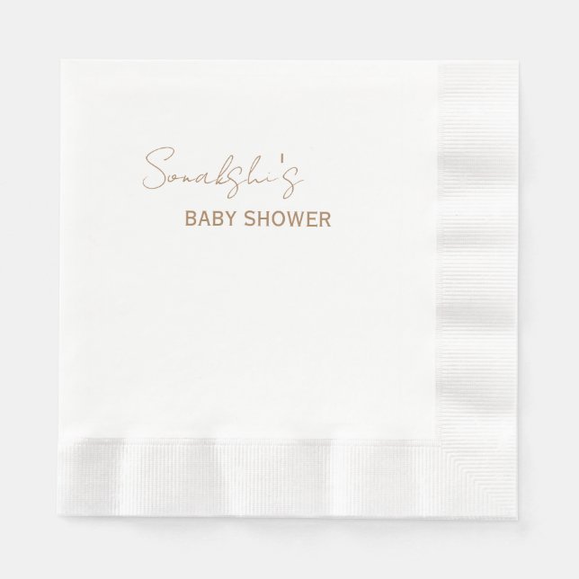 Dusty Pink Minimal Rustikales Papier Napkin Serviette (Vorderseite)