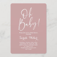 Dusty Pink minimalistisch moderne Babydusche Mädch