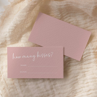 Dusty Pink Minimalistisches Drehbuch Wie viele Kis Begleitkarte
