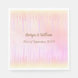 Dusty Pink Peach Icicle Wedpaper Napkin Serviette