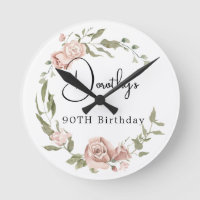 Dusty Pink Rose Floral 90. Geburtstag
