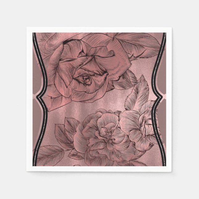 Dusty Pink Rose Golden Traumstrecke Airolo - Glets Serviette (Vorderseite)
