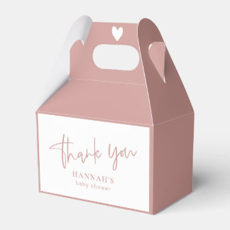 Dusty Pink/Rose Kinderdusche danke Geschenkschachtel