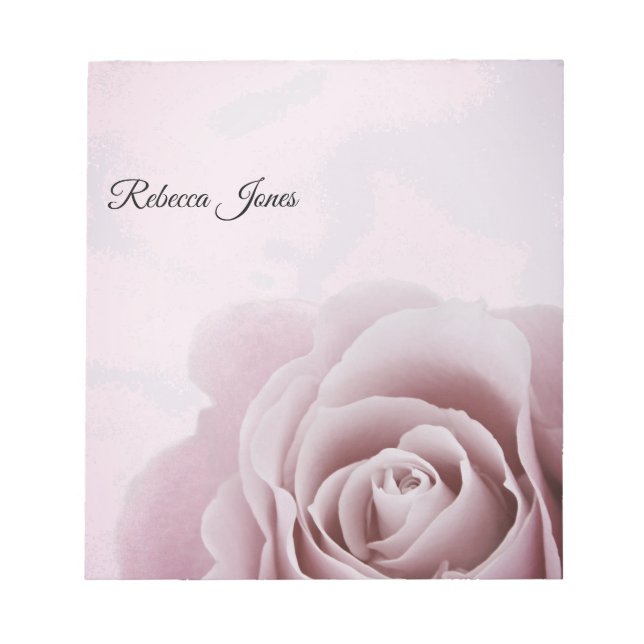 Dusty Pink Rose Notepad Notizblock (Vorderseite)