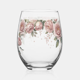  Dusty Pink Rose Wedding Toast Wine Glass Weinglas Ohne Stiel