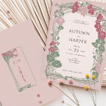 Dusty Pink Sage Elegante Botanische Hochzeit Einladung<br><div class="desc">Diese Einladungskarte ist eine Vorstellung von raffinierter Eleganz und ist die perfekte Ankündigung für ein Paar, das seine Gewerkschaft feiert. Der weiche rosa Hintergrund der Karte wird durch einen botanischen Rahmen in Weisheitstönen und lila ergänzt. Die Namen des Ehepaares werden in einem eleganten Serif-Schriftart präsentiert, der den Fokus der Einladung...</div>