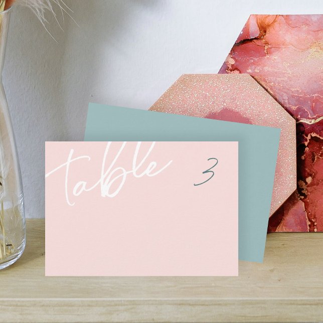 Dusty Pink, Sage Green Dinner Plate Name Card Einladung (light dusty pink sage green wedding calligraphy elegant script dinner place name card table number)