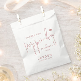 Dusty Pink Script Danke für Popping durch Abschlus Geschenktütchen