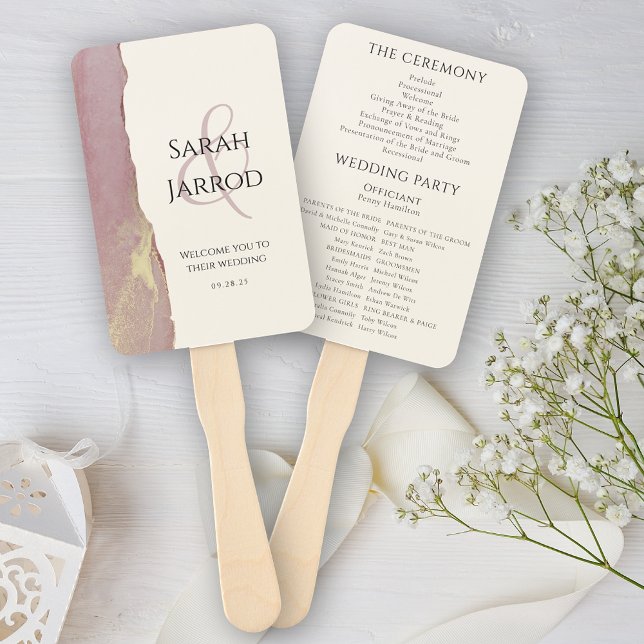 Dusty Pink Set von Hochzeitsfans Fächer (Von Creator hochgeladen)