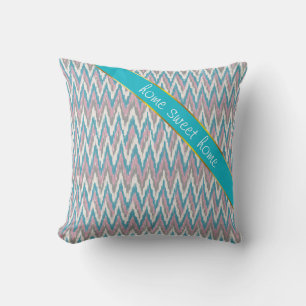 Dusty Pink und Blue iKat Kissen