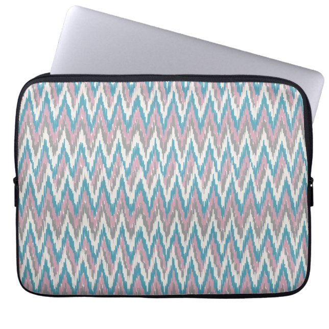 Dusty Pink und Blue iKat Laptopschutzhülle (Vorderseite)
