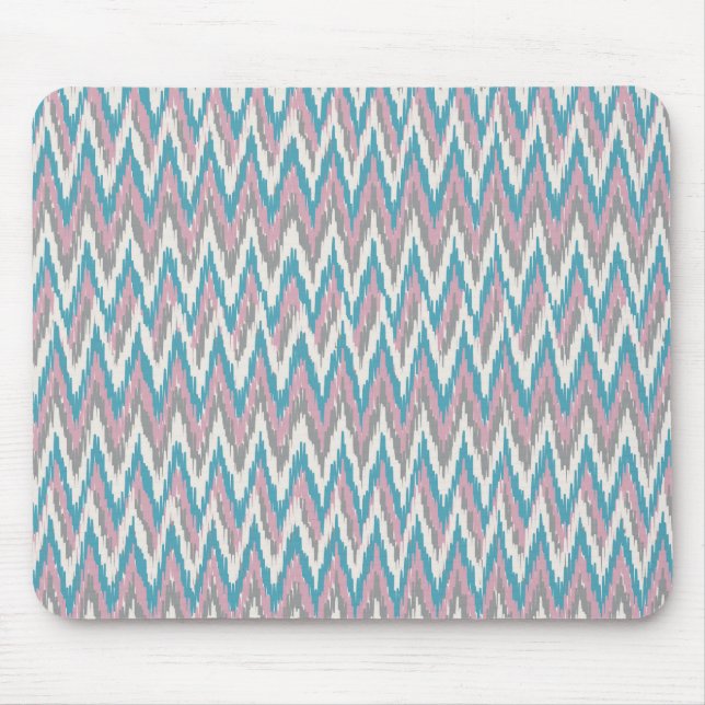 Dusty Pink und Blue iKat Mousepad (Vorne)
