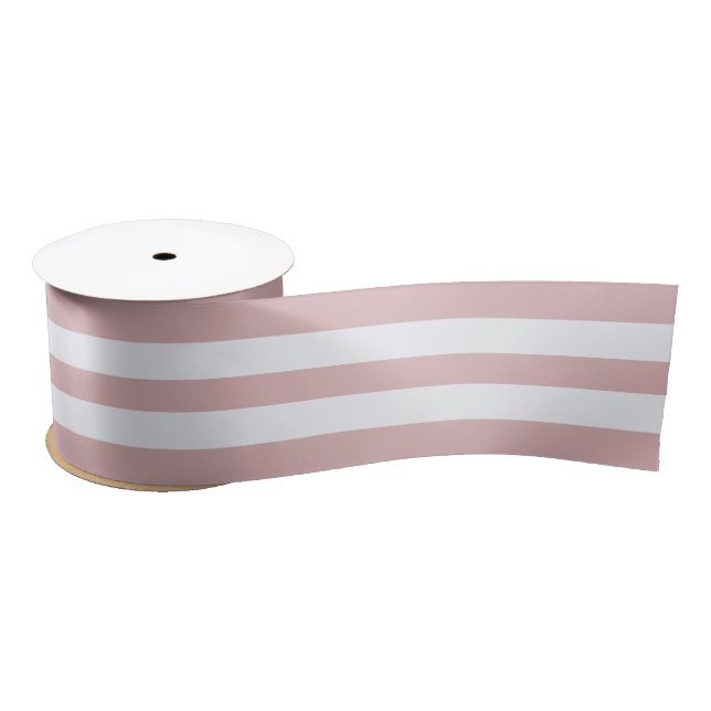 Dusty Pink und Off White Wedding Floral Ribbon Satinband (Spule)