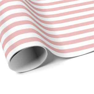 Dusty Pink Whitepaper zum Abpacken von Streifen Geschenkpapier
