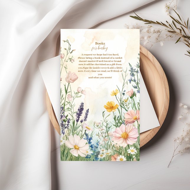 Dusty Pink Wildblume Baby in Bloom Books for Baby Begleitkarte (Von Creator hochgeladen)