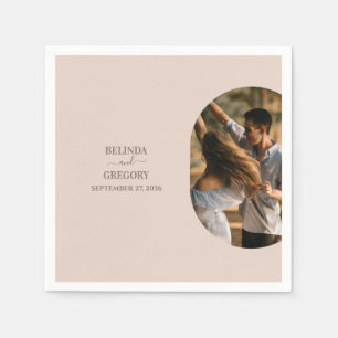 Dusty Pink Wir machen Minimalistische Hochzeit mit Serviette