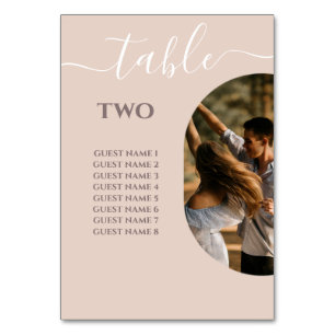Dusty Pink Wir machen Minimalistische Hochzeit mit Tischnummer