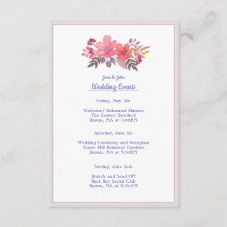 Dusty Pinks Hochzeitkarte Begleitkarte