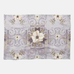 Dusty Plum Lila Floral Kitchtuch Geschirrtuch