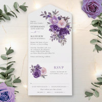 Dusty Purple Blush Floral Wedding