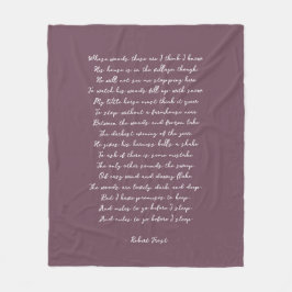 Dusty Purple Custom Poem Song Lyric Quote Fleecedecke