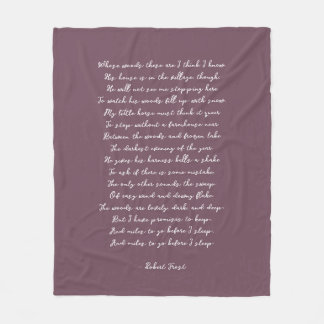 Dusty Purple Custom Poem Song Lyric Quote Fleecedecke