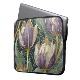 Dusty Purple Tulip Dream - Vintage Botanical Art Laptopschutzhülle