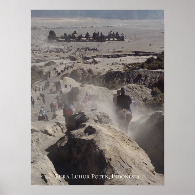 Dusty Road to Temple Indonesia Reiseziel Poster (Vorne)