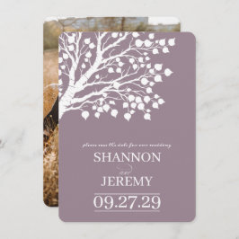 Dusty Rose Aspen Tree Wedding Save The Date