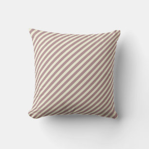 Dusty Rose B48E92, Beige von weißen F5F5DC Streife Kissen