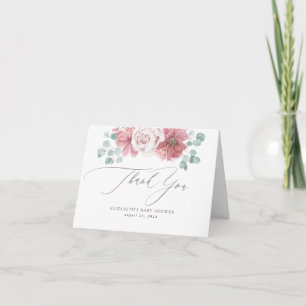 Dusty Rose Blume Kinderdusche Danke