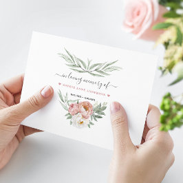 Dusty-Rose-Blume teilen eine Speicherteilnahme Ankündigung