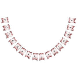 Dusty Rose Blumenzellenflagge Wimpelkette