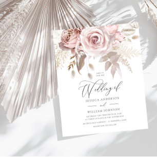 Dusty Rose & Blush Blume auf einer Budgethochzeit