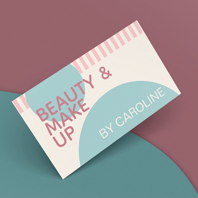 Dusty Rose Blush Pink Minze Aquamarin Green Art Mu Visitenkarte (Von Creator hochgeladen)