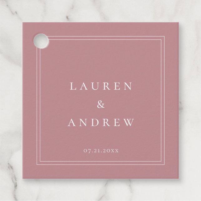 Dusty Rose Blush Solid Minimalistisch Modern Gesch Geschenkanhänger (Vorderseite)