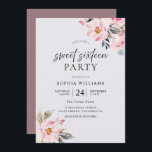Dusty Rose Blütenrot Rosa Sweet 16 Einladung<br><div class="desc">Dusty Rose Blumenrot Pink Sweet 16 Einladung Wir haben auch viele andere Einladung und Sammlungen.</div>