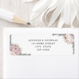 Dusty Rose Boho Dried Blume Hochzeitadresse