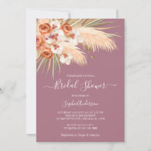 Dusty Rose Boho Pampas Grass Brautparty