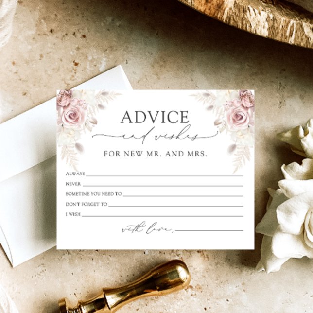 Dusty Rose Boho Ratgeber und Wünsche Karten (Von Creator hochgeladen)