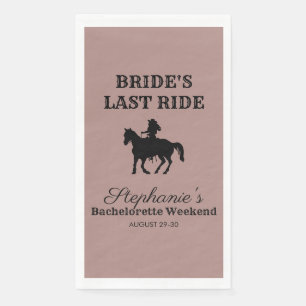Dusty Rose Bride's Last Ride Bachelorette Weekend  Serviette