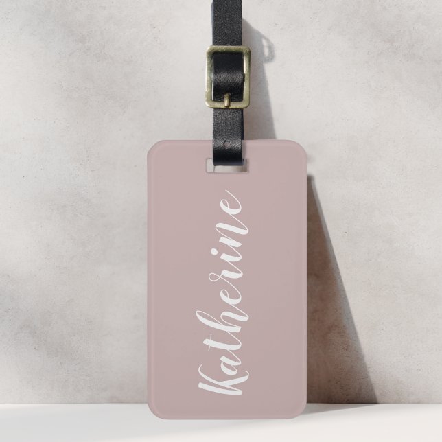 Dusty Rose Calligrafy Name Gepäckanhänger (Von Creator hochgeladen)