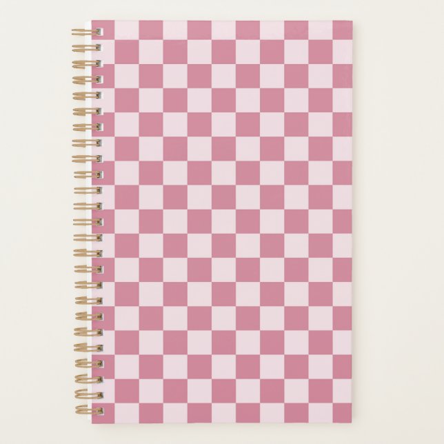 Dusty rose checkerboard pattern planer (Vorderseite)