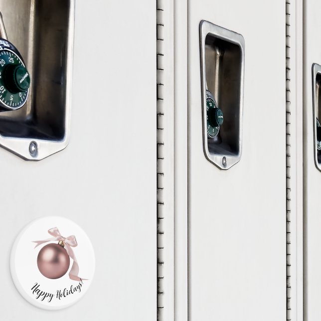 DUSTY ROSE CHIC HOLIDAYS MAGNET (In Situ (Schrank))