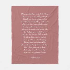 Dusty Rose Custom Poem Song Lyric Quote Fleecedecke