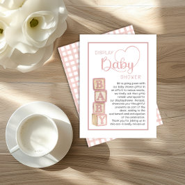 Dusty Rose Display Shower Card | Unwrapped Gifts  Begleitkarte