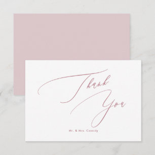 Dusty Rose DIY-Farben Luxe Script Danke
