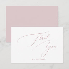 Dusty Rose DIY farben Luxe Script Vielen Dank Dankeskarte