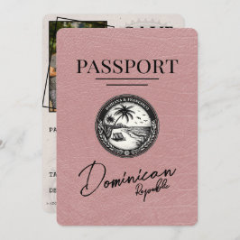 Dusty Rose Dominikanische Republik Passport Save The Date