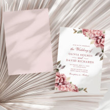 Dusty Rose Elegant Hydrangea Wedding